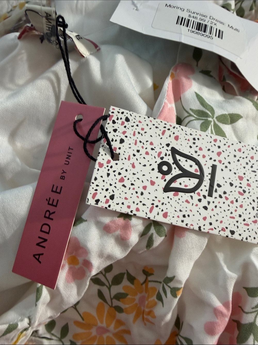 Andree by Unit Morning Sunrise Floral Mini Dress 2X NWT - Picture 8 of 8